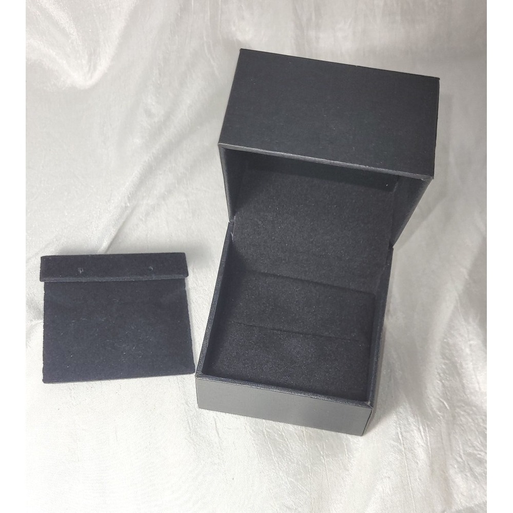 Kay Jewelers Empty Ring Necklace & Earrings Presentation Gift Box - Black 2 3/8"